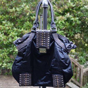 Christian Audigier Black Studded Bag